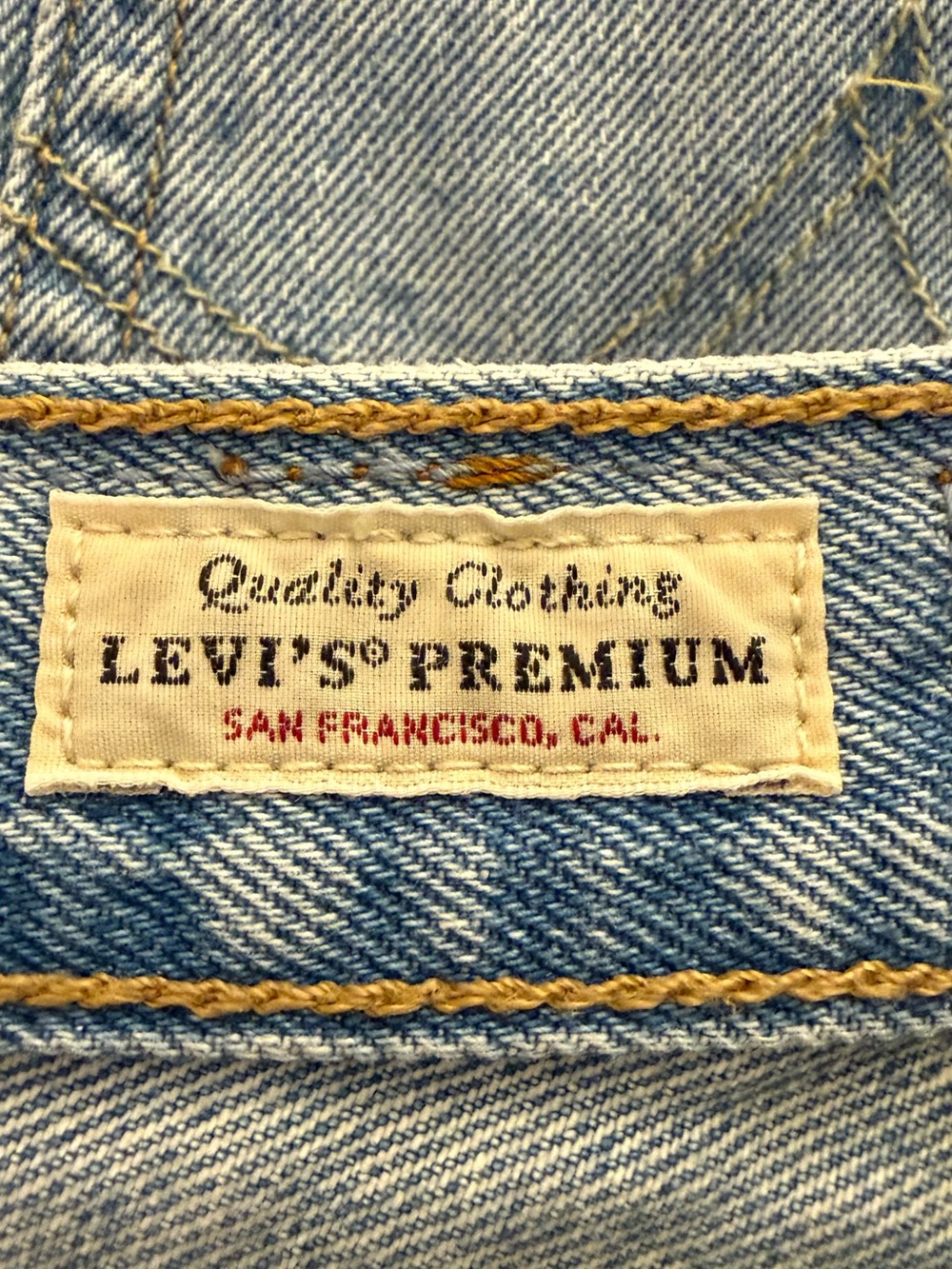 Levi’s Premium 501 Light Wash Studded Rhinestone Denim Jeans 26x30 - Picture 6 of 8